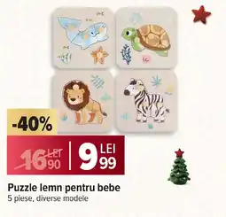 Carrefour Puzzle lemn pentru bebe Ofertă