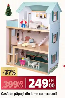 Carrefour Casă de păpuşi din lemn cu accesorii Ofertă
