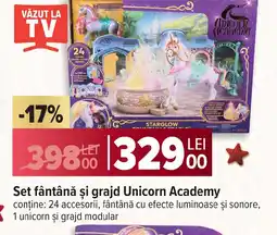 Carrefour Set fântână şi grajd Unicorn Academy Ofertă