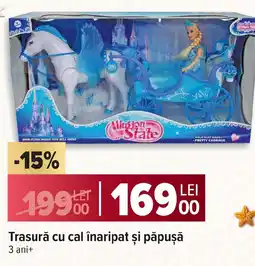 Carrefour Trasură cu cal înaripat și păpușă Ofertă