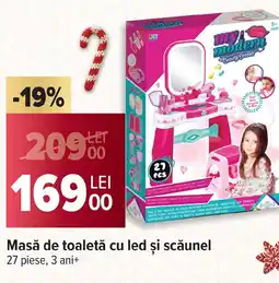 Carrefour Masă de toaletă cu led şi scăunel Ofertă