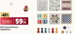 Carrefour Set 6 Jocuri de lemn, Smart& Fun Ofertă