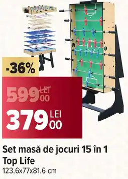 Carrefour Set masă de jocuri 15 în 1 Top Life Ofertă