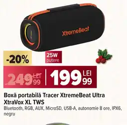 Carrefour Boxă portabilă Tracer XtremeBeat Ultra XtraVox XL TWS Ofertă