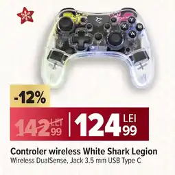 Carrefour Controler wireless White Shark Legion Ofertă