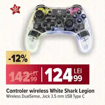 Carrefour Controler wireless White Shark Legion Ofertă