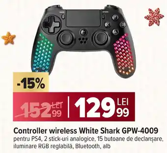 Carrefour Controller wireless White Shark GPW-4009 Ofertă