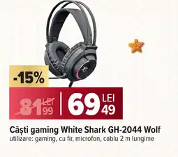 Carrefour Căşti gaming White Shark GH-2044 Wolf Ofertă
