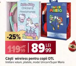 Carrefour Căşti wireless pentru copii OTL Ofertă