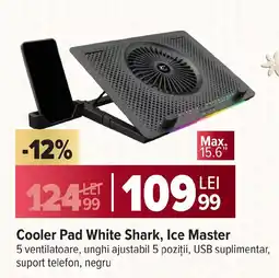 Carrefour Cooler Pad White Shark, Ice Master Ofertă