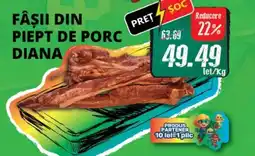 Diana Supermarket Fâşii din piept de porc diana Ofertă