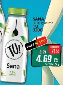 Diana Supermarket Sana 3.6% grăsime TU Ofertă