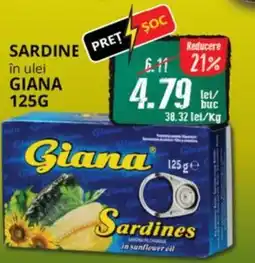 Diana Supermarket Sardine în ulei GIANA Ofertă
