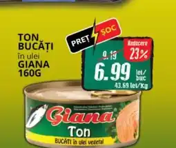 Diana Supermarket Τον bucăți în ulei GIANA Ofertă