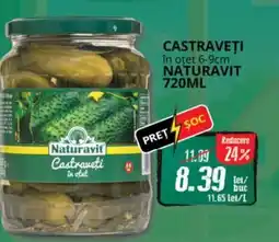 Diana Supermarket Castraveti în otet 6-9cm NATURAVIT Ofertă