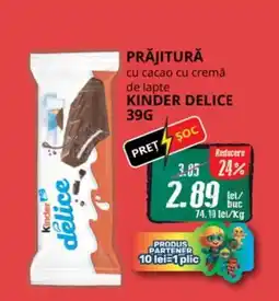 Diana Supermarket Prăjitură cu cacao cu cremă de lapte KINDER DELICE Ofertă