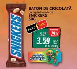 Diana Supermarket Baton de ciocolată cu lapte&arahide SNICKERS Ofertă