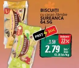 Diana Supermarket Biscuiți cu cacao/lămâie SUREANCA Ofertă