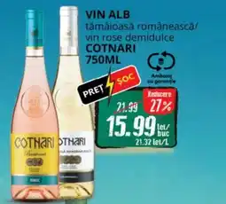 Diana Supermarket Vin alb tămâioasă românească/ vin rose demidulce COTNARI Ofertă