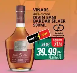 Diana Supermarket Vinars 40% alcool DIVIN 5ANI BARDAR SILVER Ofertă