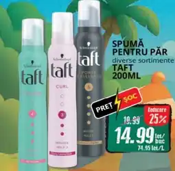 Diana Supermarket Spumă pentru păr TAFT Ofertă