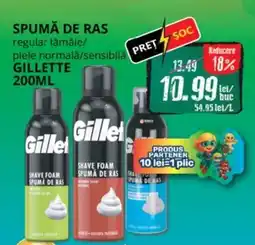 Diana Supermarket Spumă de ras regular lămâie/ piele normală/sensibila GILLETTE Ofertă