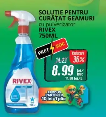 Diana Supermarket Soluţie pentru curățat geamuri cu pulverizator RIVEX Ofertă