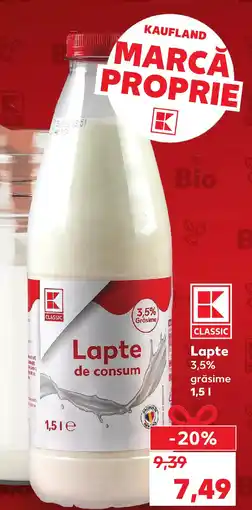 Kaufland Lapte 3,5% grăsime Ofertă
