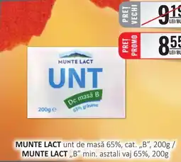 CBA MUNTE LACT unt de masă 65%, cat.,,B" Ofertă