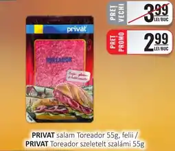 CBA PRIVAT salam Toreador, felii Ofertă