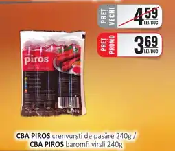 CBA CBA PIROS crenvurști de pasăre Ofertă