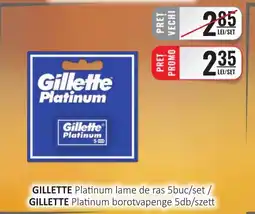 CBA GILLETTE Platinum lame de ras 5buc/set Ofertă