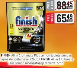 CBA FINISH All in 1 Ultimate Plus Lemon tablete pentru maşina de spălat vase Ofertă
