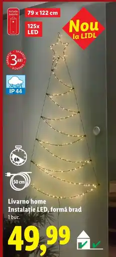 Lidl Livarno home Instalaţie LED, formă brad Ofertă