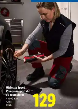 Lidl Ultimate Speed Compresor portabil cu acumulator Ofertă