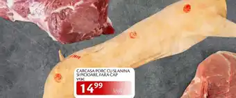 Carcasa porc cu slanina si picioare, fara cap