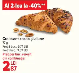 Carrefour Croissant cacao şi alune Ofertă