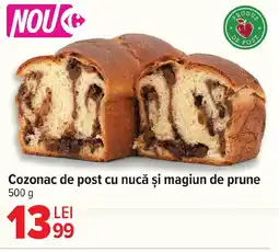 Carrefour Cozonac de post cu nucă și magiun de prune Ofertă