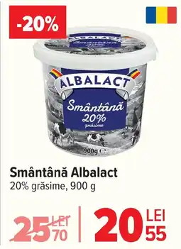 Carrefour Smântână Albalact 20% grăsime Ofertă