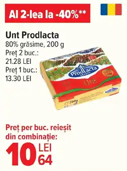Carrefour Unt Prodlacta 80% grăsime Ofertă