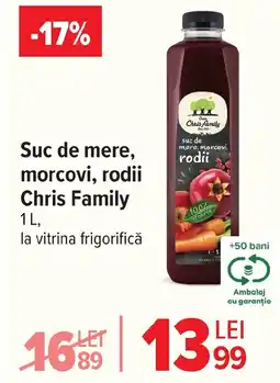 Carrefour Suc de mere, morcovi, rodii Chris Family Ofertă