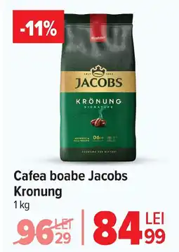 Carrefour Cafea boabe Jacobs Kronung Ofertă