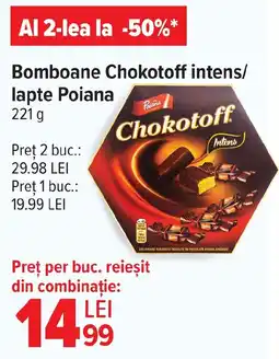 Carrefour Bomboane Chokotoff intens/ lapte Poiana Ofertă