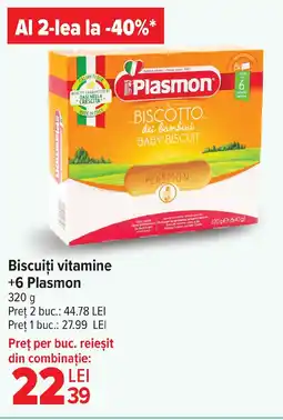 Carrefour Biscuiți vitamine +6 Plasmon Ofertă