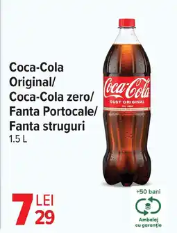 Carrefour Coca-Cola Original/ Coca-Cola zero/ Fanta Portocale/ Fanta struguri Ofertă