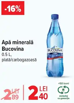 Carrefour Apă minerală Bucovina Ofertă