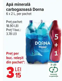 Carrefour Apă minerală carbogazoasă Dorna Ofertă