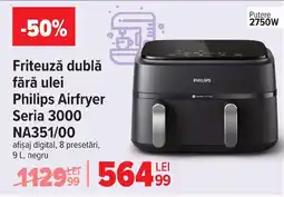 Carrefour Friteuză dublă fără ulei Philips Airfryer Seria 3000 Ofertă