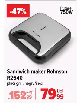 Carrefour Sandwich maker Rohnson R2640 Ofertă