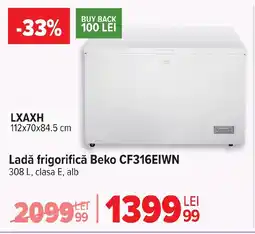 Carrefour Ladă frigorifică Beko CF316EIWN Ofertă